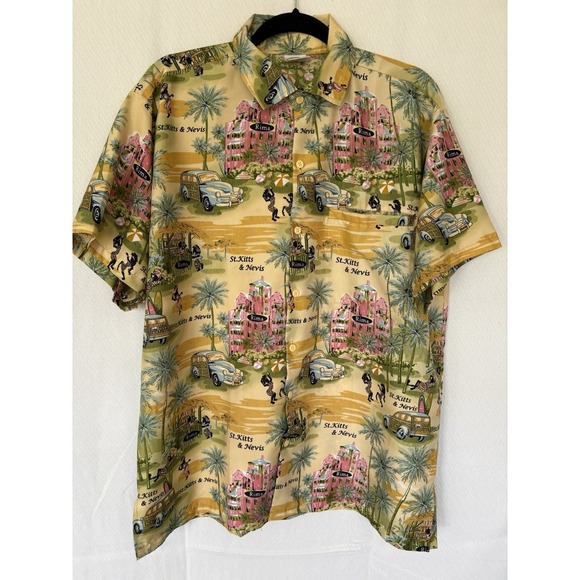 Rima Caribbean Shirt Size L Short Sleeve Button Up tropical - Picture 1 of 6